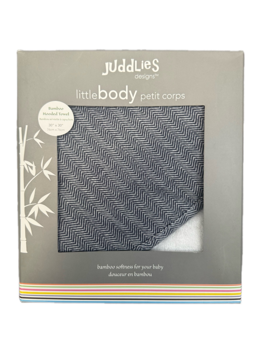 Juddlies Blue Bamboo Baby Hooded Towel